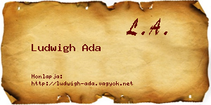 Ludwigh Ada névjegykártya